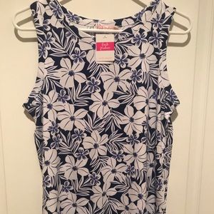 Fresh Produce NWT Blue Floral Tank Top